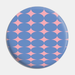 Retro Round Pattern - Pink Blue Pin