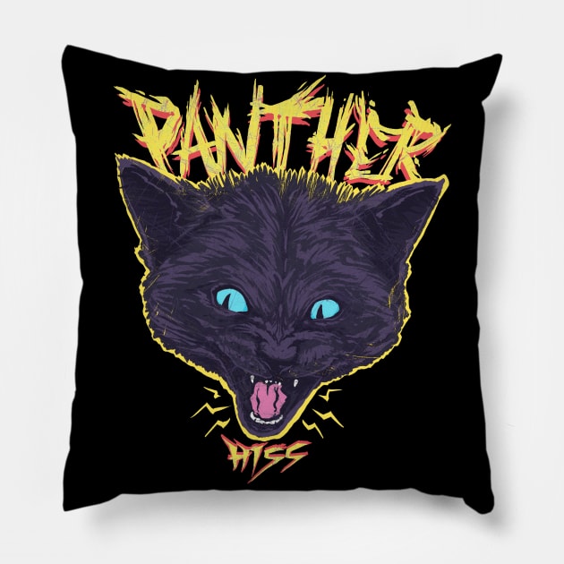 Panther Hiss Pillow by MeFO