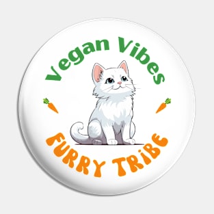 Vegan Vibes Furry Tribe Pin