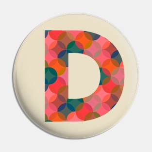 Letter D Initial Pin