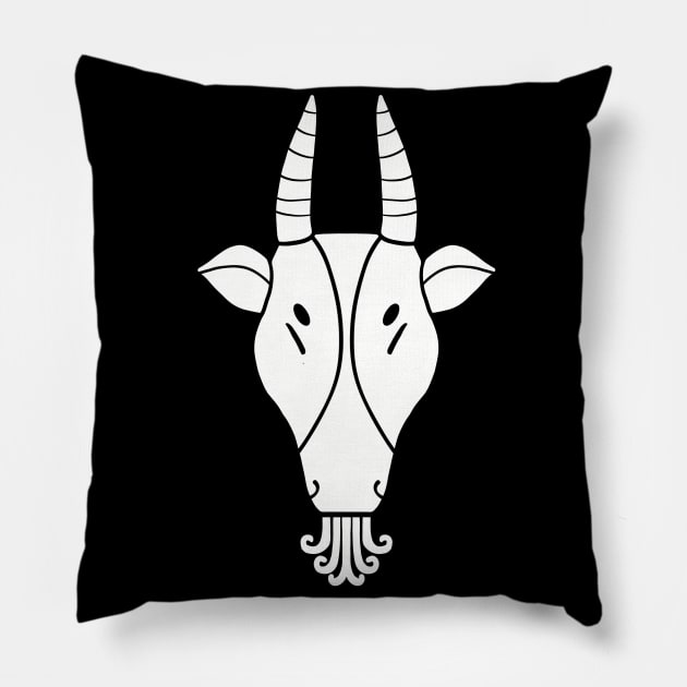 Capricorn Symbol Pillow by ZRM 