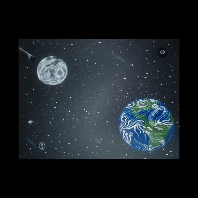 Earth in the corner pocket by Matt Starr Fine Art