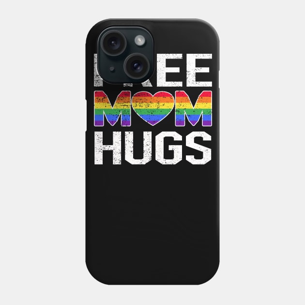 Free Mom Hugs Lgbt Pride Phone Case by Christyn Evans