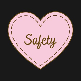 I Love Safety Simple Heart Design T-Shirt