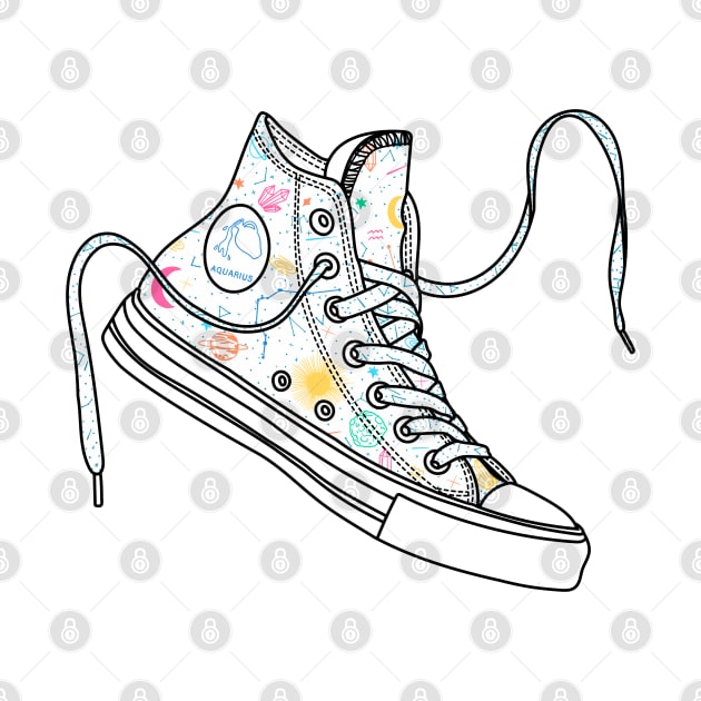 Aquarius high tops - Pastel colours by MickeyEdwards