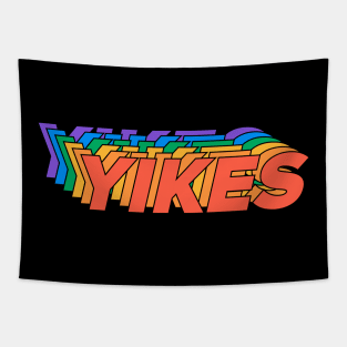 YIKES - Gay Pride - LGBT Rainbow Typographic Tapestry