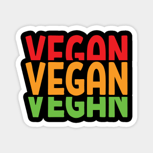 Vegan colorful text Magnet