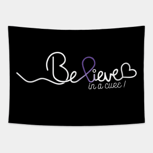 Believe- Pancreatic Cancer Gifts Pancreatic Cancer Awareness Tapestry