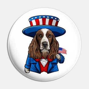 Fourth of July English Springer Spaniel Pin