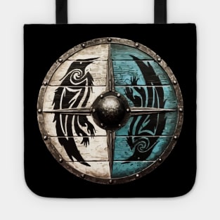 viking shield raven Tote