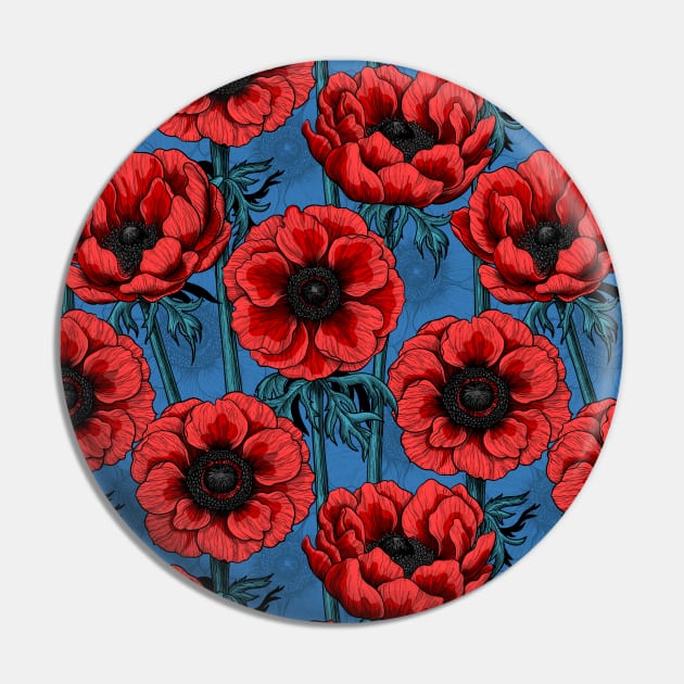 Red anemone garden Pin by katerinamk