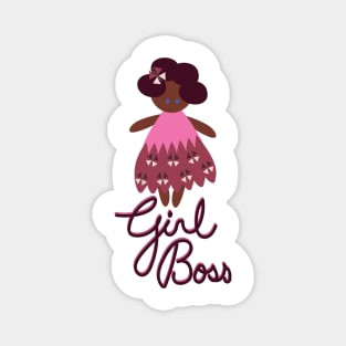 Girl Boss in Pink and Wine Magnet