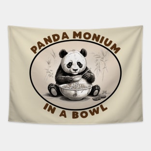 PandaMonium in a Bowl Tapestry