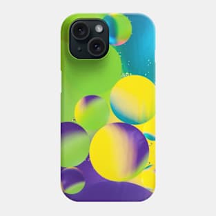 Colorful close up of oil drops in water Phone Case