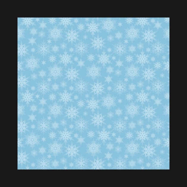 Snow Fall - Light Blue Monochrome  - Cozy Winter Collection by GenAumonier