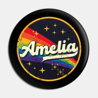Amelia // Rainbow In Space Vintage Grunge-Style Pin