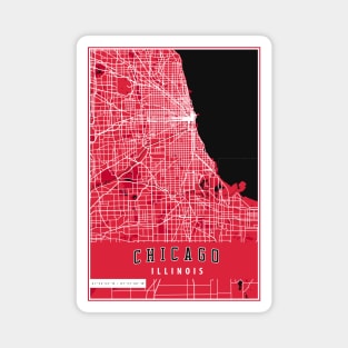 Chicago - City Street Map Magnet