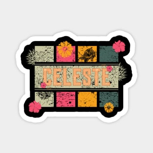 80s // Name // Celeste // Retro Style with flower Magnet