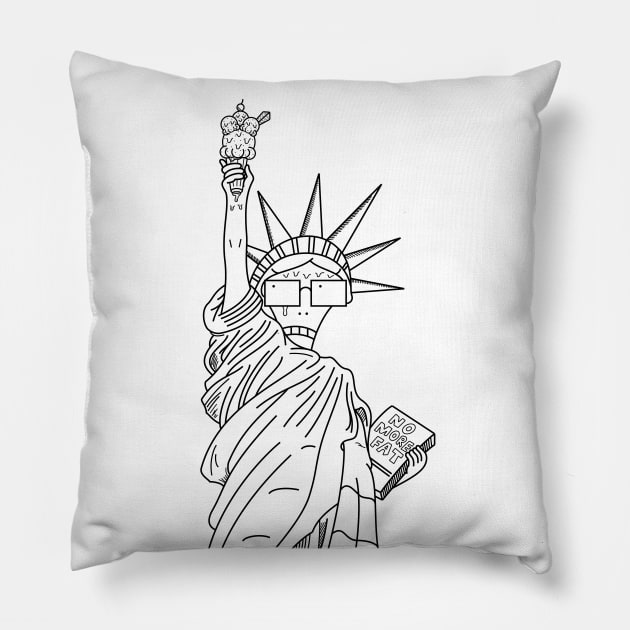 Milo Goes to State - White Variant Pillow by Paranoia Prints