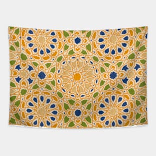 Antique Decorative Mosaic Print Tapestry