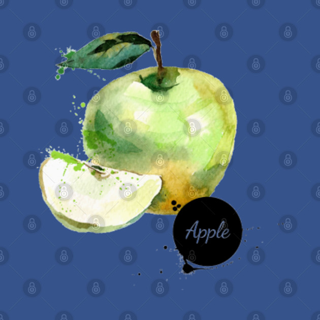 Watercolor Green Apple - Green Apple - T-Shirt