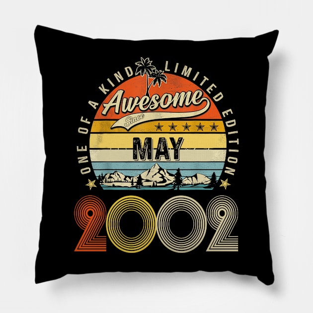 Awesome Since May 2002 Vintage 21st Birthday Pillow by Centorinoruben.Butterfly