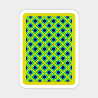 Yellow Green Lattice Pattern Magnet