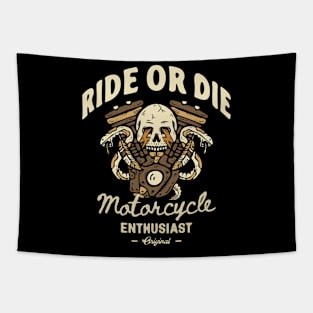 Engine with snake motorcycle Tapestry