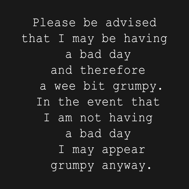 I May or May Not be Grumpy by MelissaJBarrett