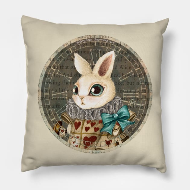 The Herald White Rabbit Pillow by belizabethg