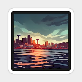 Seattle | Comics Style Magnet