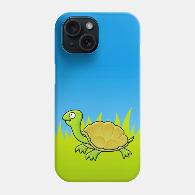 Turtle Cartoon Background Phone Case by sifis