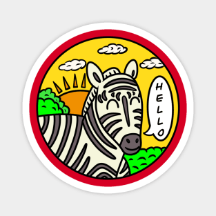 Cute cartoon zebra Magnet