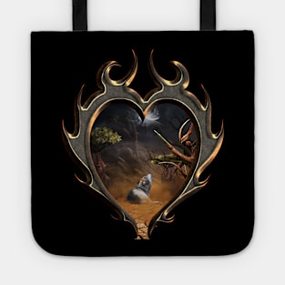 Awesome wolf in the dark night Tote