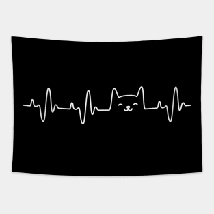 Cat Heartbeat Tapestry