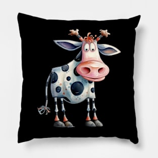 Whimsical Cute Funny Cow Pillow