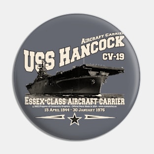 USS HANCOCK CV-19 aircraft carrier veterans Pin