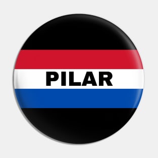 Pilar City in Paraguay Flag Colors Pin