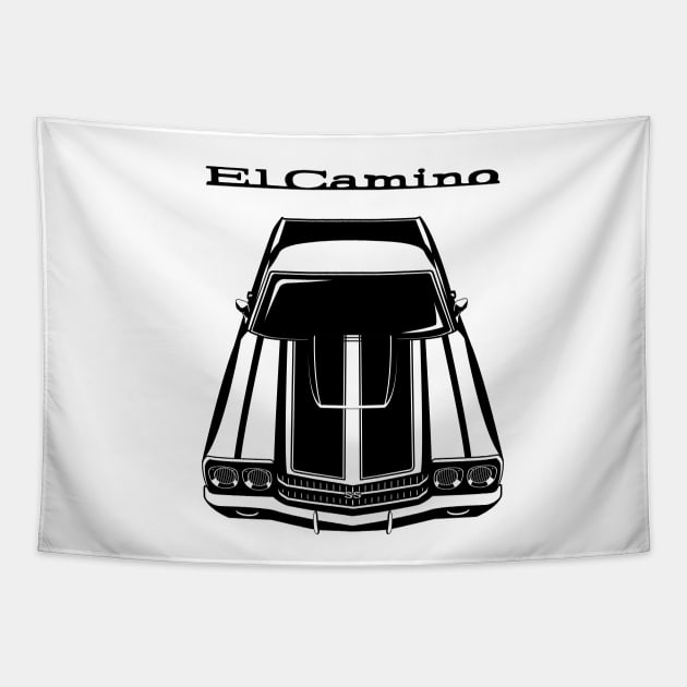 Chevrolet El Camino SS 1970 - Black Stripes Tapestry by V8social