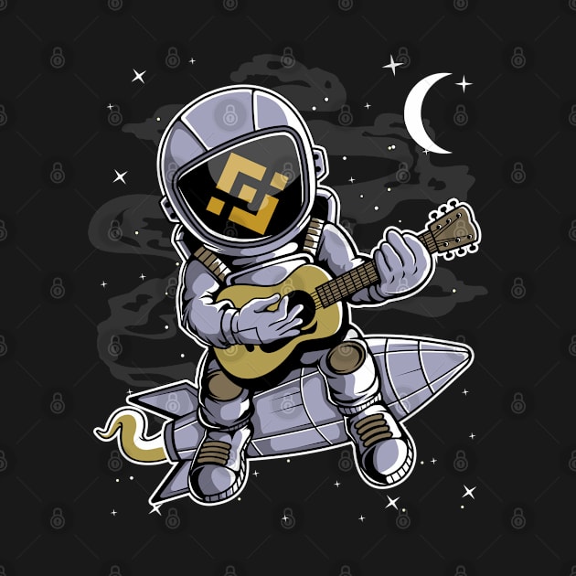 Astronaut Guitar Binance BNB Coin To The Moon Crypto Token Cryptocurrency Blockchain Wallet Birthday Gift For Men Women Kids by Thingking About