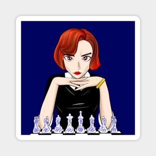 beth harmon the lady chess in queen's gambit Magnet