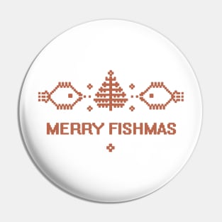 merry fishmas 8 bit Pin