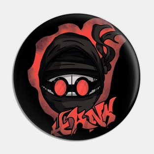 Madness combat hank head graffiti Pin