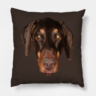 Cute Doberman Face Art For Pinscher Lovers Pillow