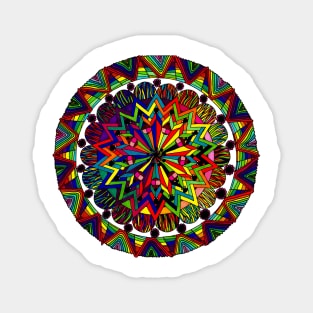 Psychedelic Abstract colourful work 231 Crest Magnet