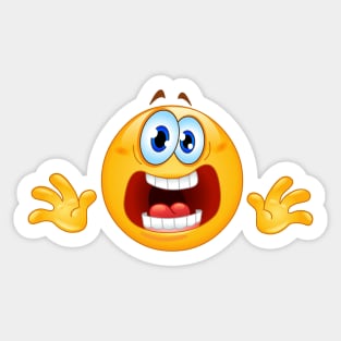 your biggest fan - adorable cursed emoji Sticker for Sale by Blue