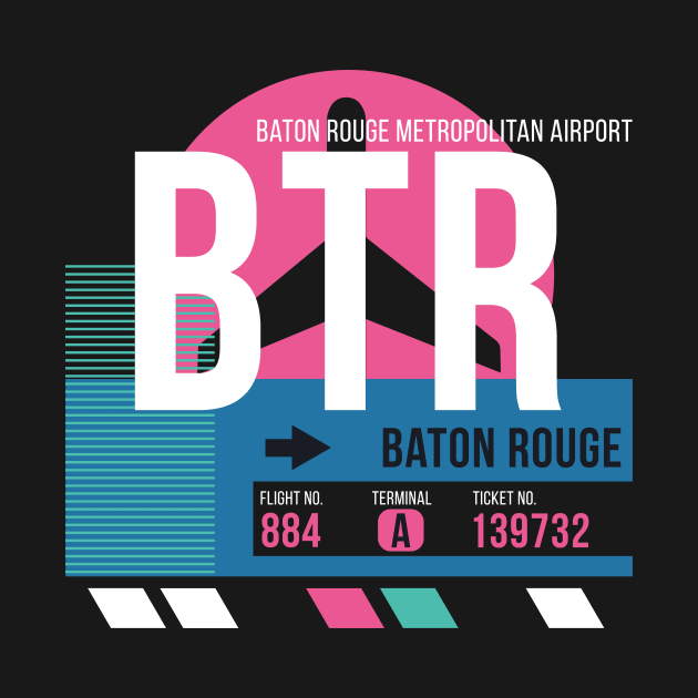 Baton Rouge (BTR) Airport // Sunset Baggage Tag by Now Boarding