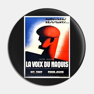 WWII French Resistance Voix Du Maquis Fighters Magazine 1940s Pin