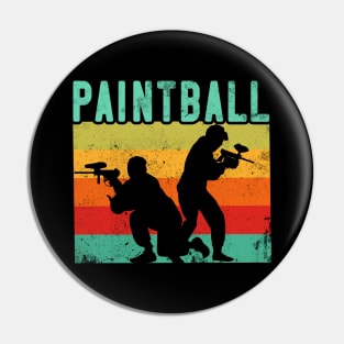 Paintball Player Retro Style Pin