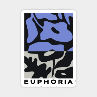 Euphoria Blue Flower Graphic Magnet